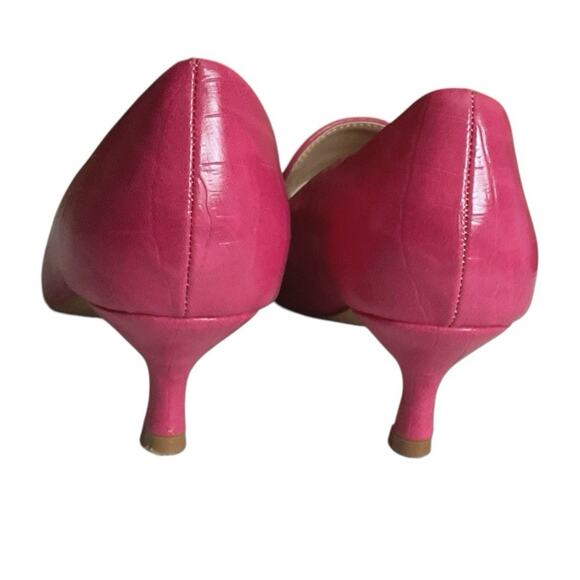 Journee Collection Celina Womens Pink Square Closed Toe Kitten Heel Pumps Sz 7.5 - Picture 6 of 15